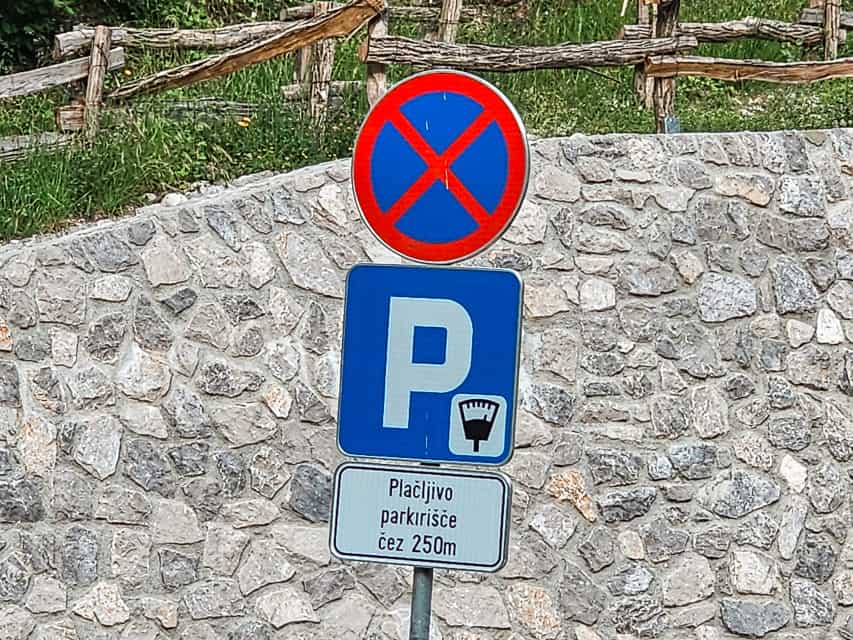 Parking sign in Slovenia
